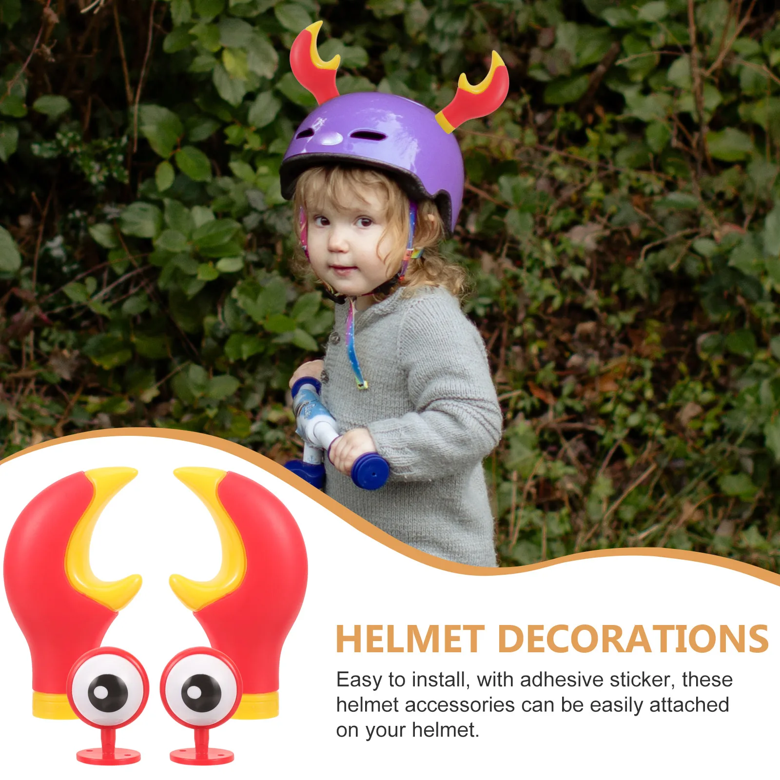 

1 set 1 Set Motorcycle Decorations Crab Claw Eyes Shaped Cute Accessories Lightweight Easy Install Adhesive Stickers For
