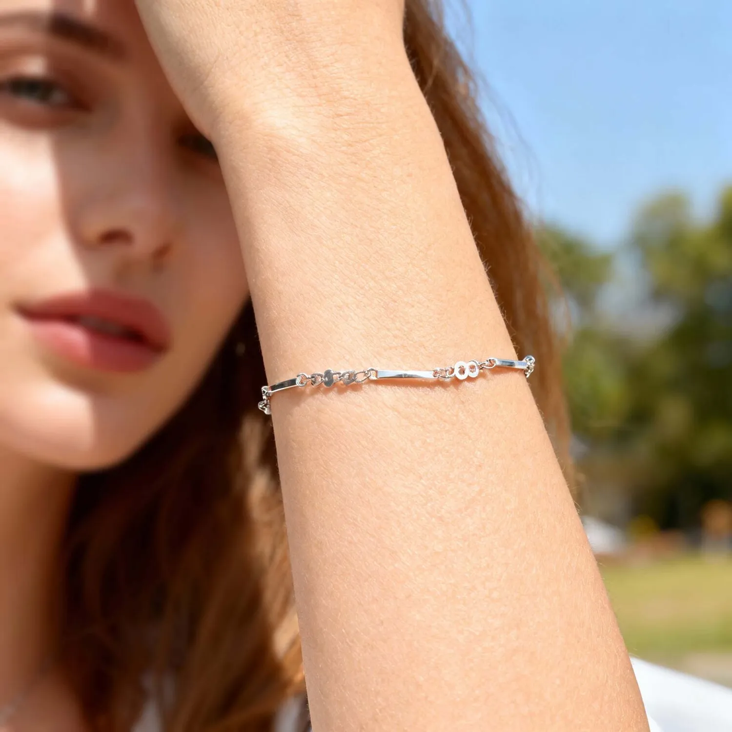 Verdrehtes Kabel-Gliederketten-Armband für Damen, klobiges Rolo-Armband aus Edelstahl, dicker Armband-Schmuck