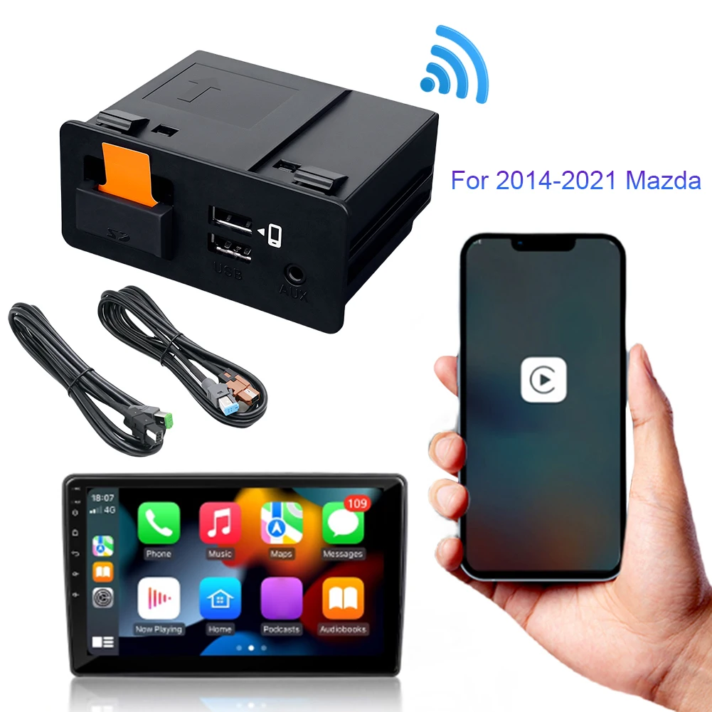 Wired CarPlay Android Auto HUB Retrofit USB Kit TK78-66-9U0C USB Hub Adapter Plug and Play for Mazda 2 3 6 CX3 CX5 CX8 CX9 MX5