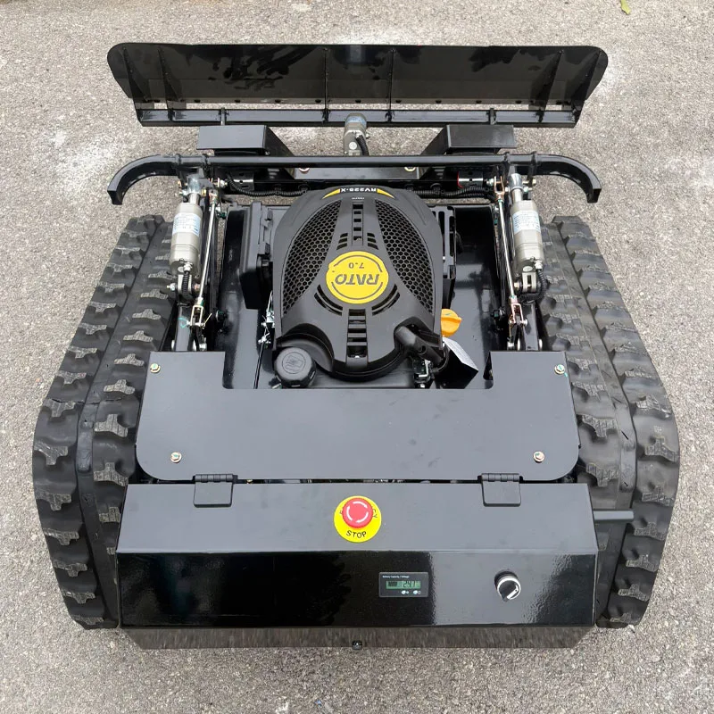 China Supply Rubber Crawler Robot Self Propelled Garden Remote Control Lawn Mower for Sale