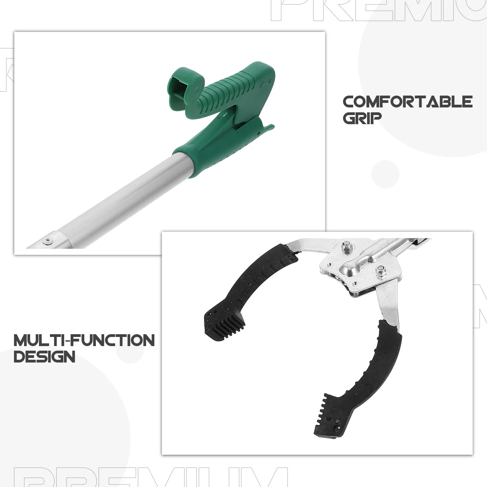 

Plastic Trash Grabber Tool with Extended Reach Pickup Stick for Garbage Debris Portable Lightweight Easy to Use Outdoor Cleaning