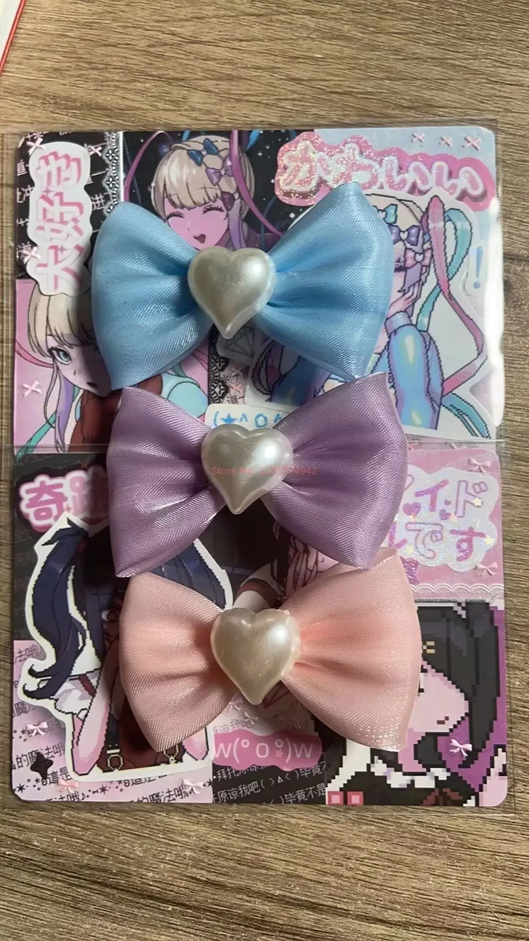 ホットニーディガールオーバードースアニメアクセサリーかわいいスーパーソースアメコス同じスタイル 3 色の弓ガールマルチカラーメッシュソフトガール