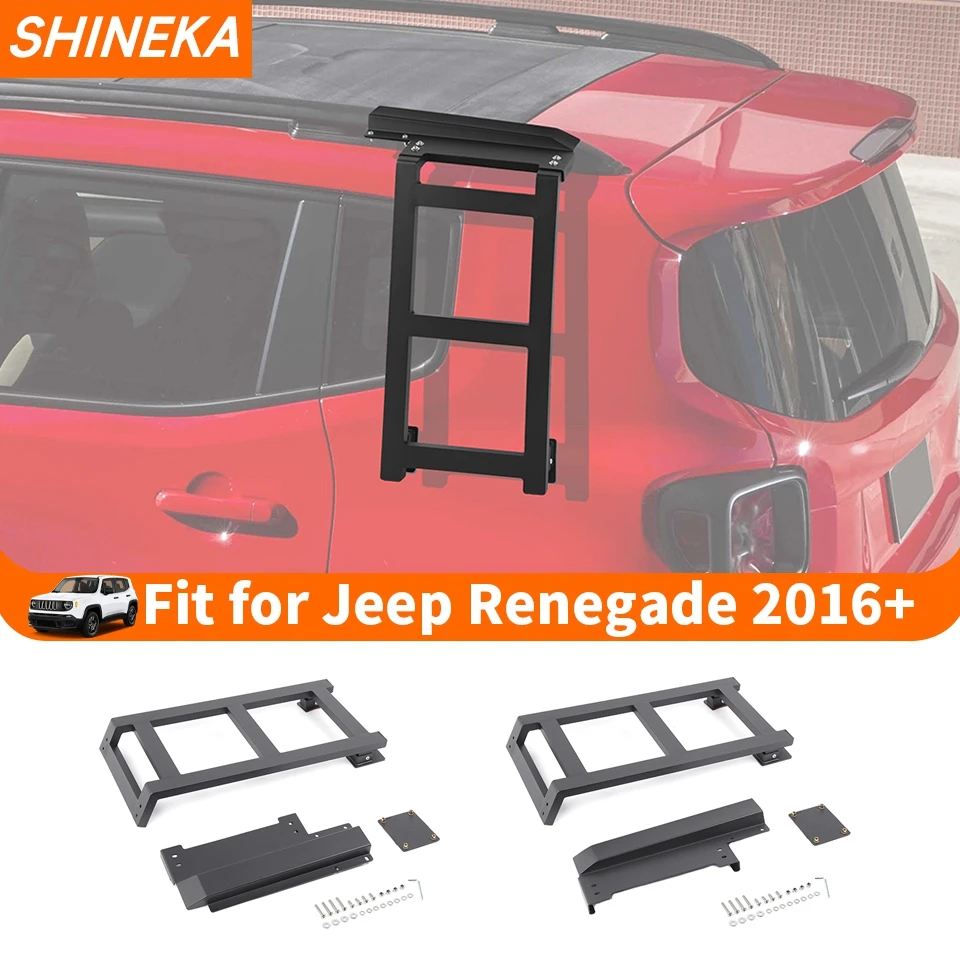 SHINEKA Car Rear Window Expansion Rack Climbing Ladder Fit for Jeep Renegade 2016 2017 2018 2019 2020 2021 2022 2023 2024 2025