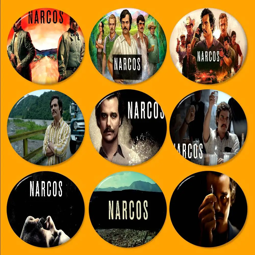 Narcos TV Anime Brooches Cute Cartoon  Badge Jacket Jeans Lapel Pin Gift Accessorie
