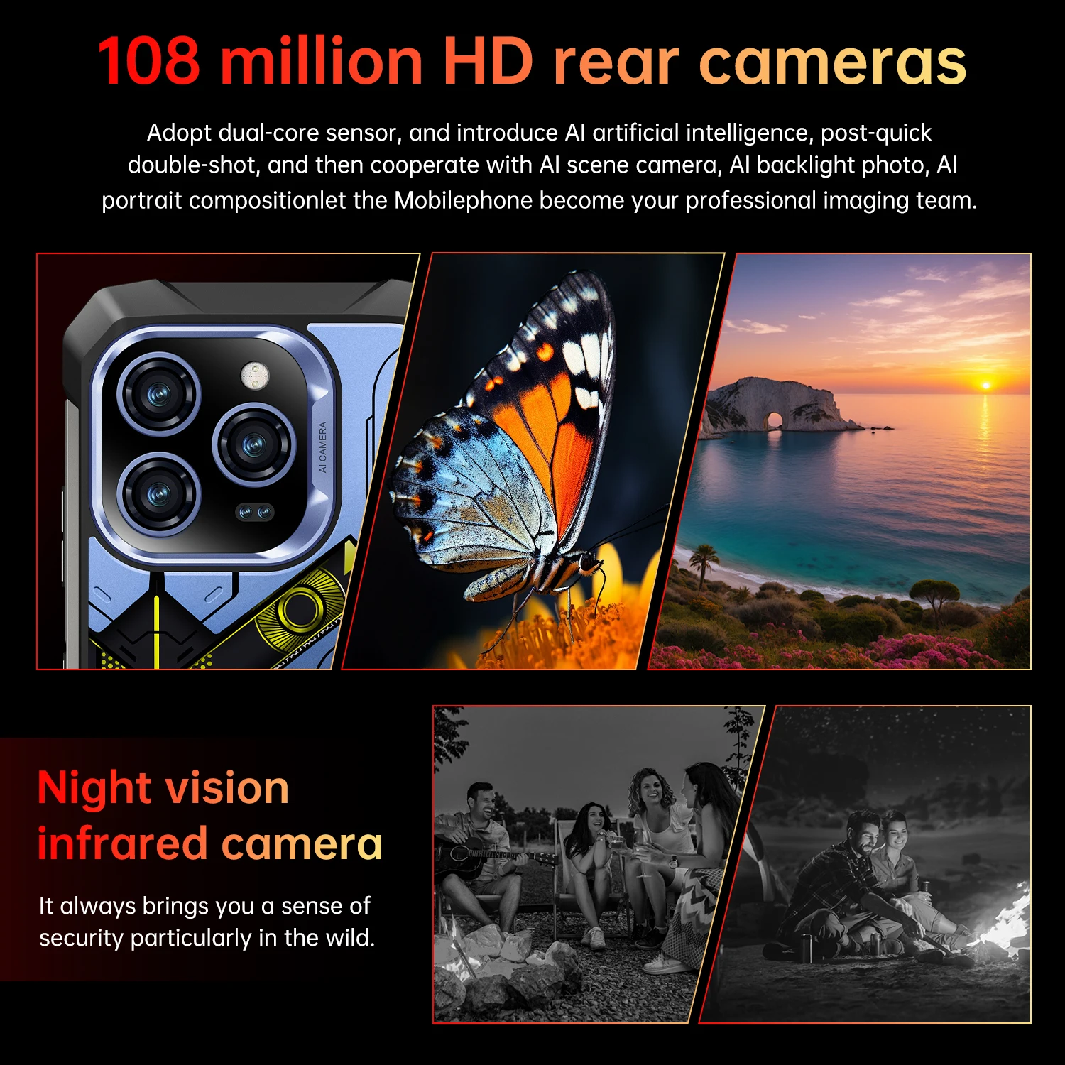 [NEW] IVMI Rugged Phone,24GB+128GB RAM 10000mAh 16PROMAX Dustproof and waterproof mobile phone, Android 15 7.2