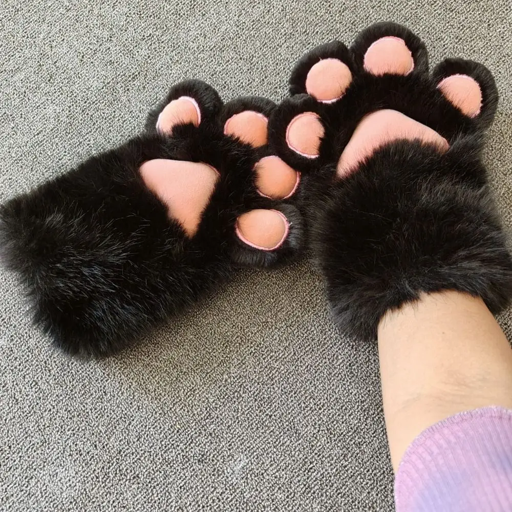 ファッション漫画コスプレ衣装グローブ、キュッキュッと鳴るキグルミ、猫の手型ぬいぐるみグローブ、厚手の毛皮風コスプレ小道具、パーティー用