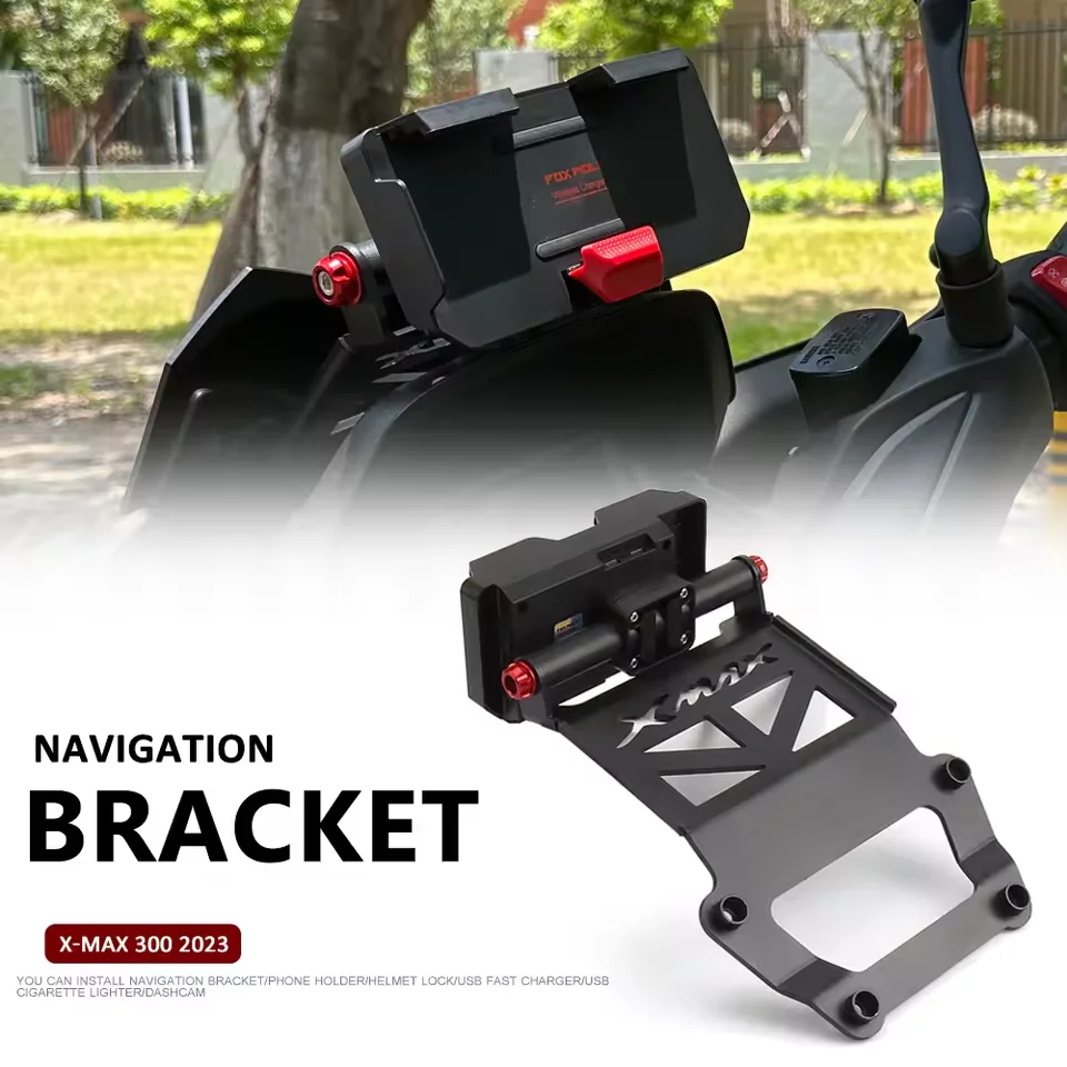 

For Yamaha X-MAX 300 XMAX 300 XMAX300 2023- Motocycle Front Phone Holder 22MM Mobile Navigation GPS Bracket Stand Plate Support