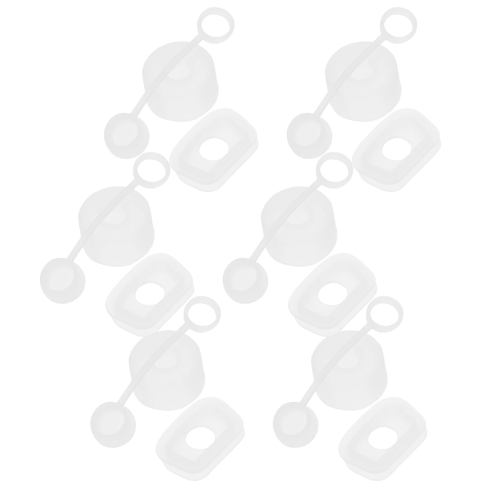 

6 Pieces Transparent Silicone Straw Cover Leak Proof Cup Belly Bottle Stopper Accessories Practical Long Lasting Easy Install