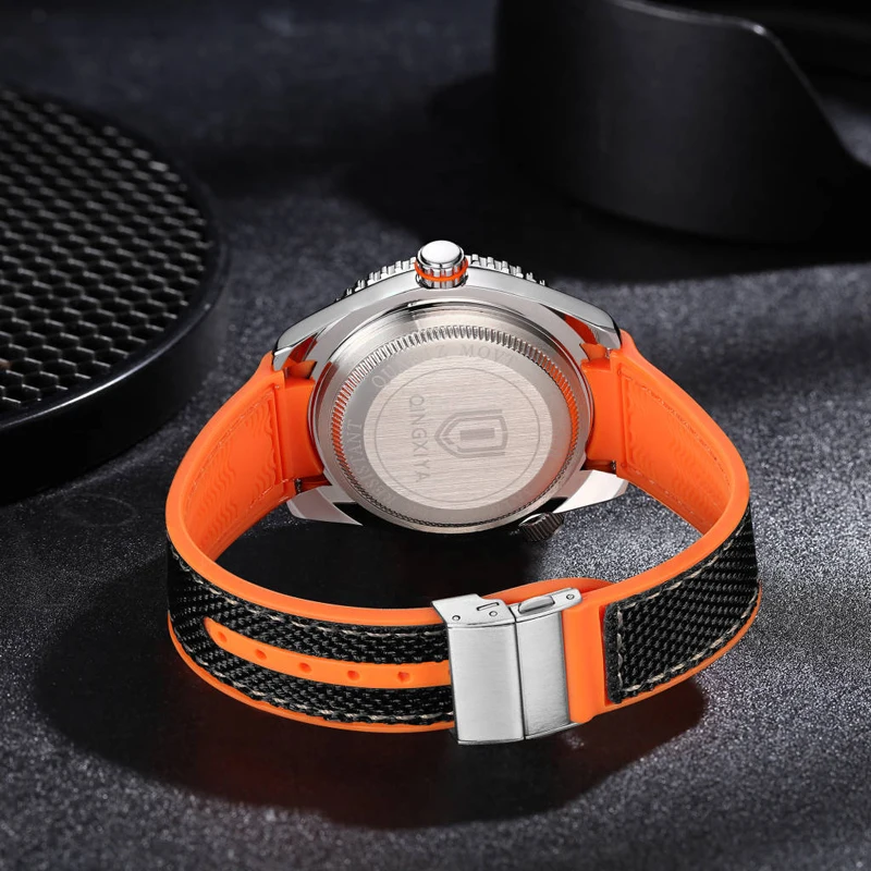 2024 New Fashion Calendar Quartz Watch Men Sports Silicone Strap Waterproof Luminous Luxury Mens Watches Relogio Masculino