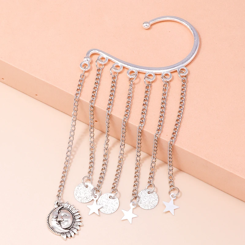 Aihua 1pc neue Stylistin Boho Schmetterling Stern Kristall Ohrringe für Frauen kein Piercing lange Ohr Manschette Ohrringe Böhmen Schmuck Geschenke – Detail 14