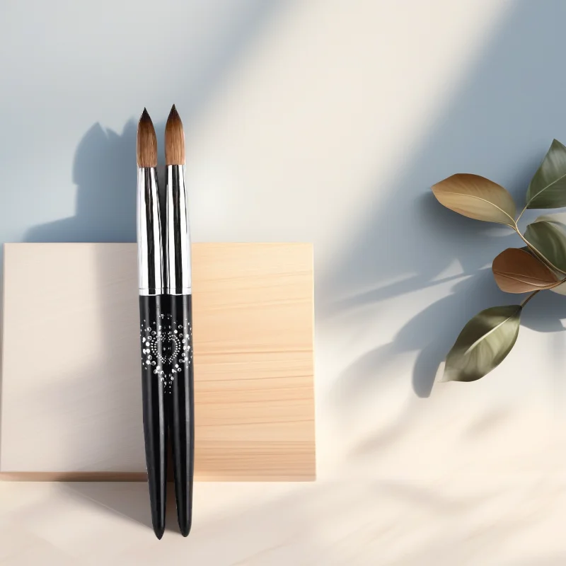 

Precise Kolinsky Hair Nail Art Brush for Gel Polish Builder, Acrylic Painting, 3D Carving and Fine Detailing Manicure Tool