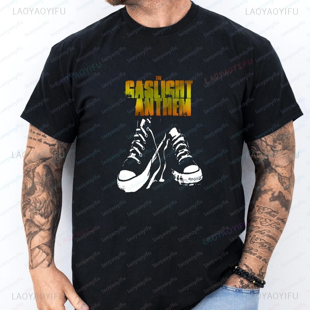 Rock Band The Gaslight Anthem's Printed Graphic Long-sleeved Short-sleeved Unisex T-shirt Suitable for Both Men and Women