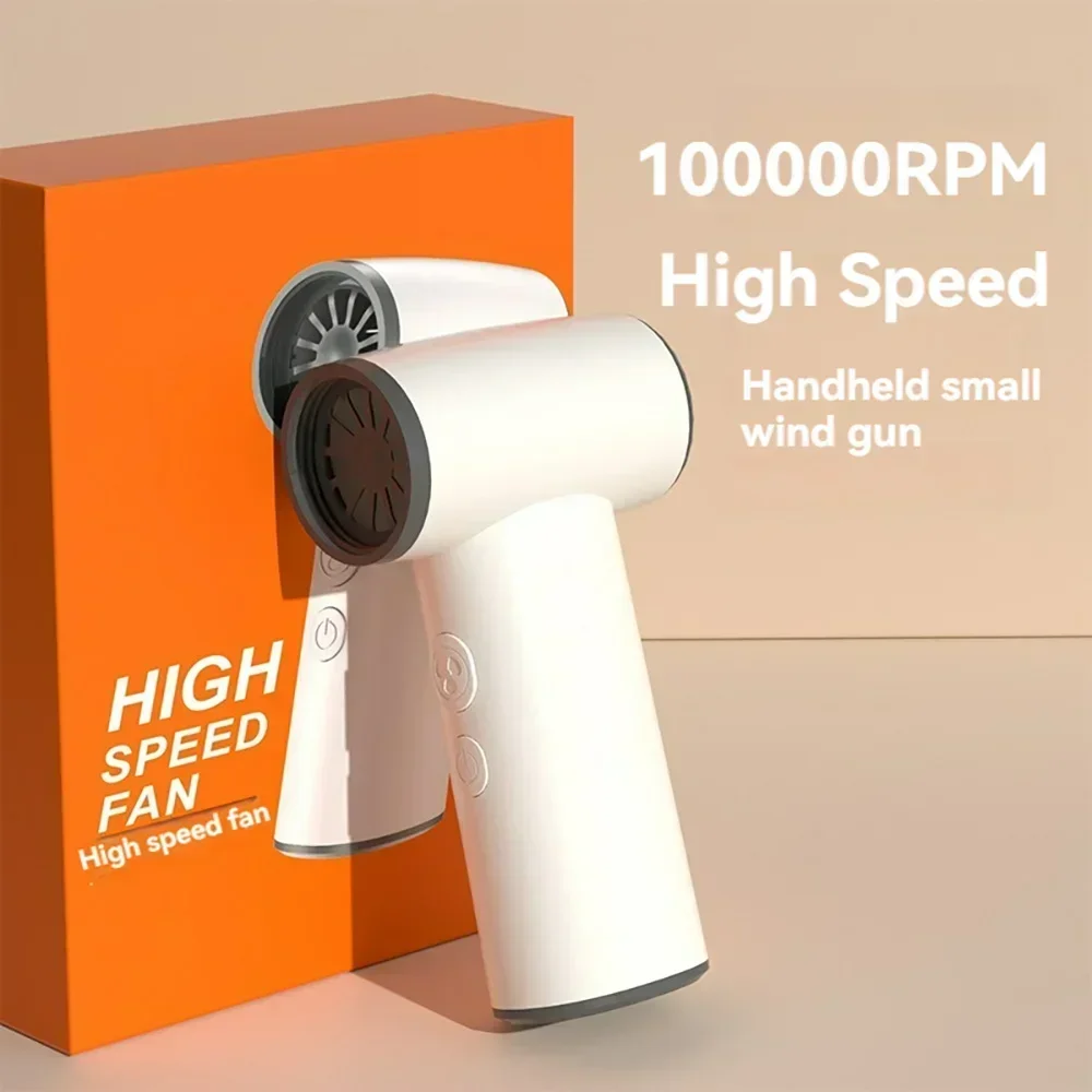 2024 New 100000RPM Brushless Wireless Rechargeable Air Blower Mini Turbo Jet Fan Super Strong Blower / Inflator / Air Pump