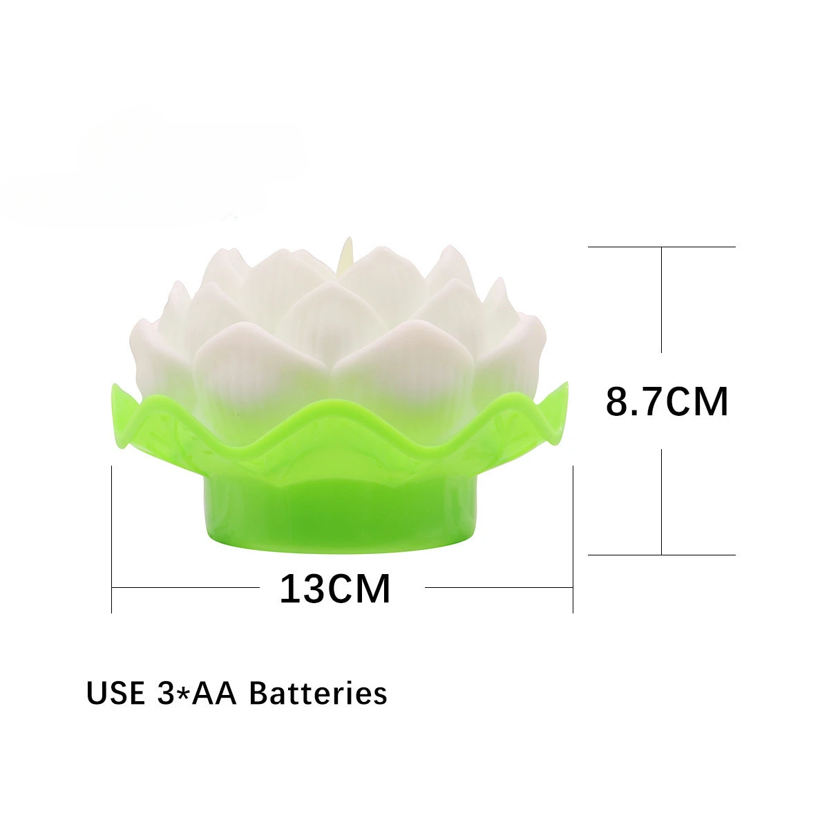 Świecznik w kształcie kwiatu lotosu lampa plastikowa świecąca świeca elektroniczna Ornament