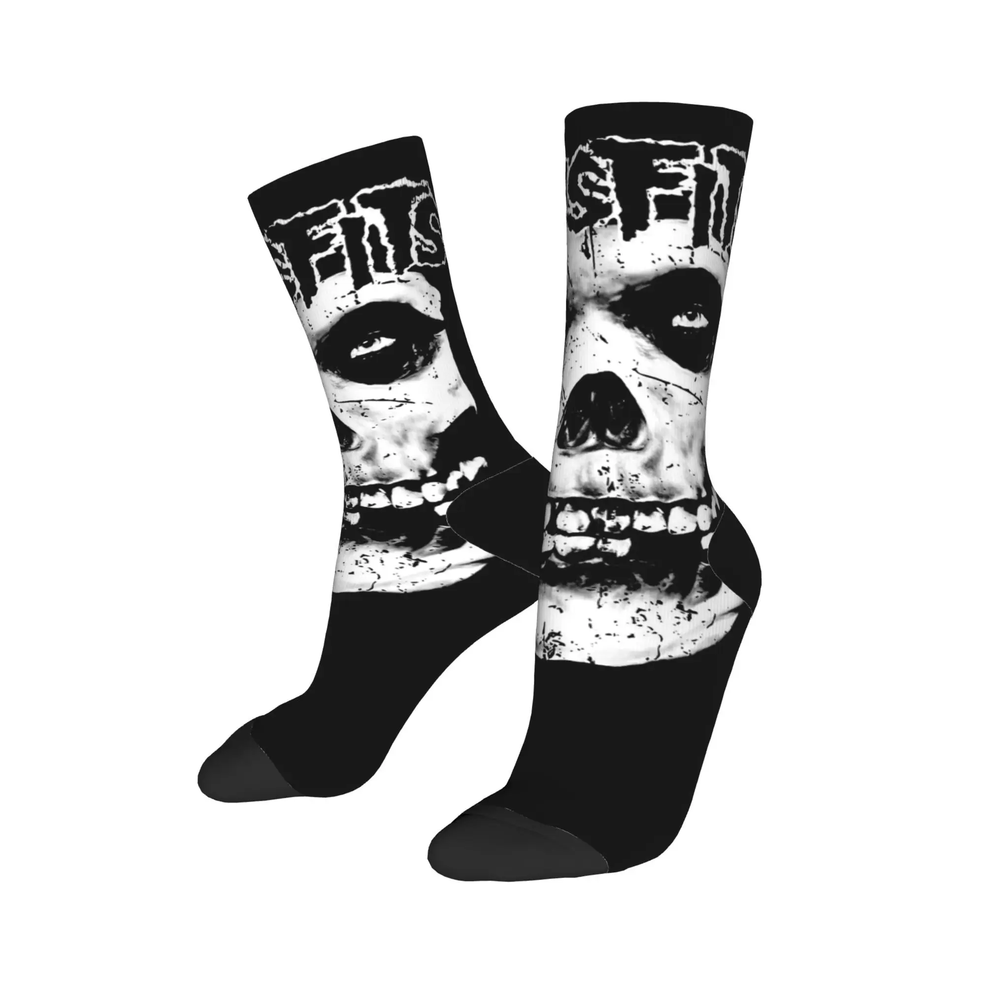 

Misfits Crimson Ghost Distressed Socks Men Women Fashion Socks Hip Hop Spring Summer Autumn Winter Middle Tube Socks Gift