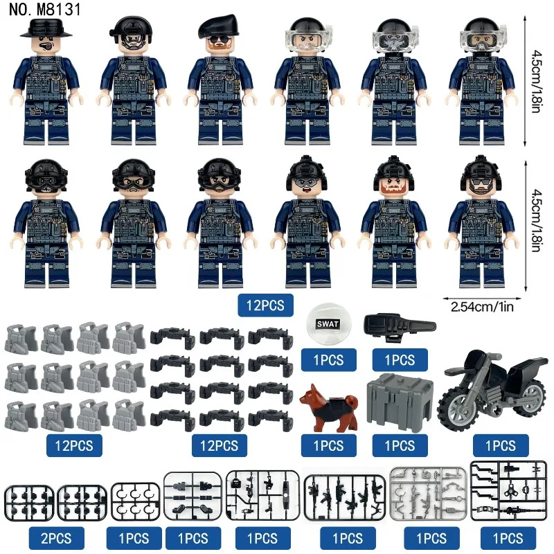 

Mobile Force Motorcycle Puppy Shield Accessories Meigao Small Granules Assembled Building Block Toys Cross-border Wholesale