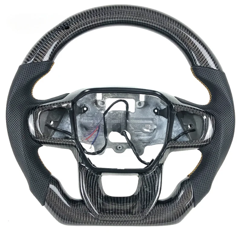 For Ford Ranger Custom Perforated Leather Carbon Fiber Steering Wheel