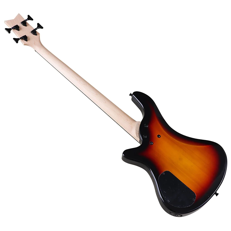 4 Strings Electric Bass Guitar 43 inch High Gloss Full Solid Okoume Wood Body Bass Guitar With Pick up