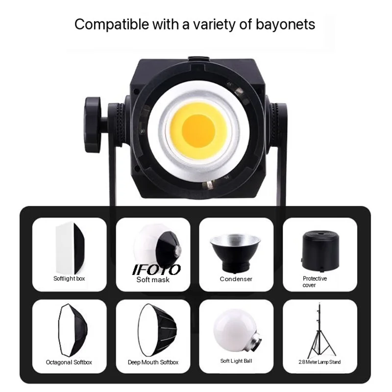 LATZZ 500W LED Video Light 3 color Photography light Professional Cob light Source Light For Indoor Live Shooting Short Video