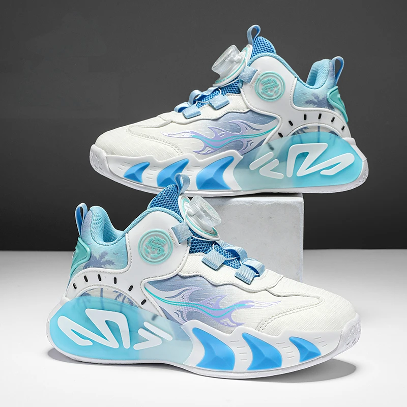 

Детские баскетбольные кроссовки, зимние дышащие амортизирующие кожаные легкие уличные спортивные туфли, новинка 2025 года, студенческие кроссовки