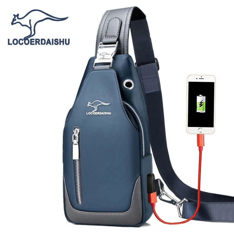Men's Crossbody Bag Oxford Cloth Canvas Single Shoulder Bag Fashionable Korean Style Chest Bag Hip Hop Cultural Products
