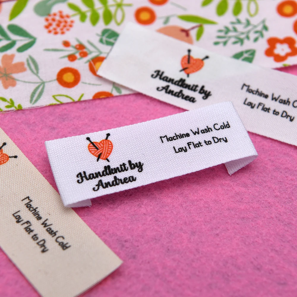 

20X70mm Plain Cloth，Custom Sewing label, Logo or Text - fold Tags, Personalized Brand , Printing Labels, Sew on Label