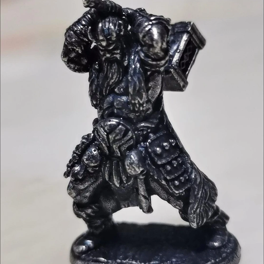 Ancient Soldier Model Giant Force Man King Minature Copper Mini Model Figurine Desktop Car Ornaments