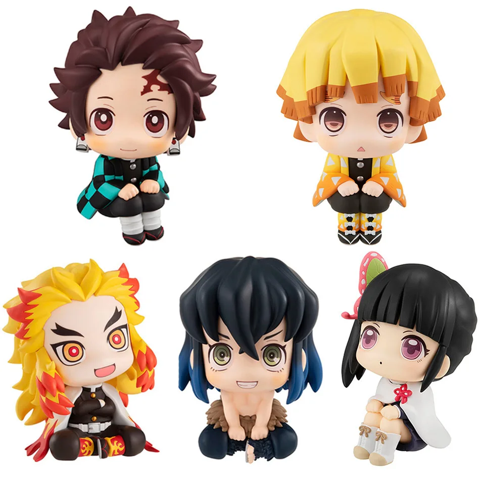 Demon Slayer Anime Figure 7cm Nezuko Tanjirou Zenitsu Inosuke Kyoujurou Kanawo Kawaii Toy Q Figural PVC Model Gift