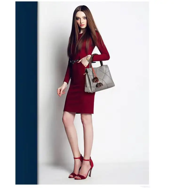MOTAORA Premium Leather Women's Crossbody Handbag - Designer Luxury Patchwork Bag for Mature Moms