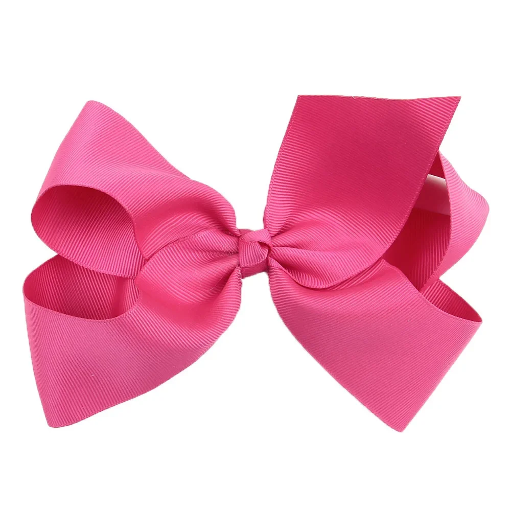 Yundfly 1PCS 6 Inch Big Ribbon Bow Hairpin Baby Girls Bow Clips Kid Hair Clip Boutique Decor Head Accessories(Color:20 Colors)