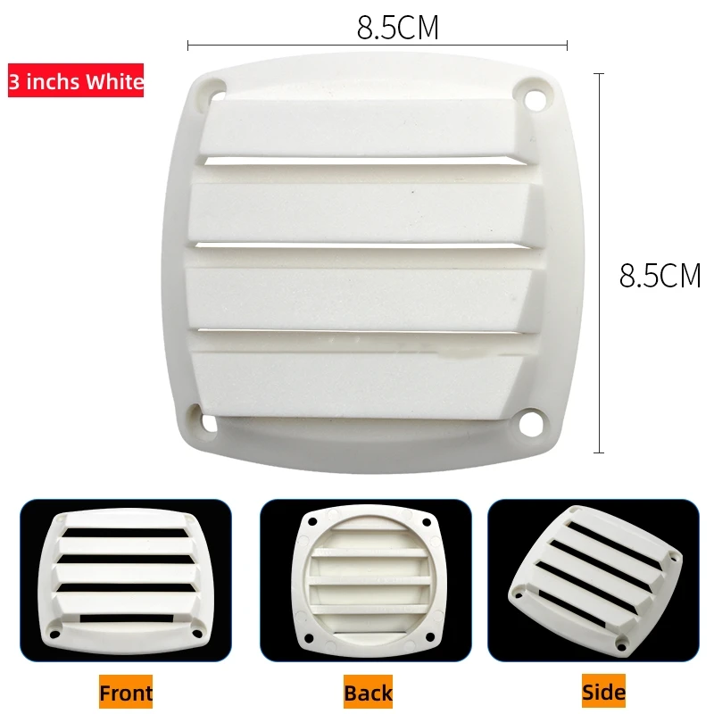 Plastic Air Vent Ventilator Grille Cover Ventilation RV Yacht Trailer Caravan Wall ceiling Mount