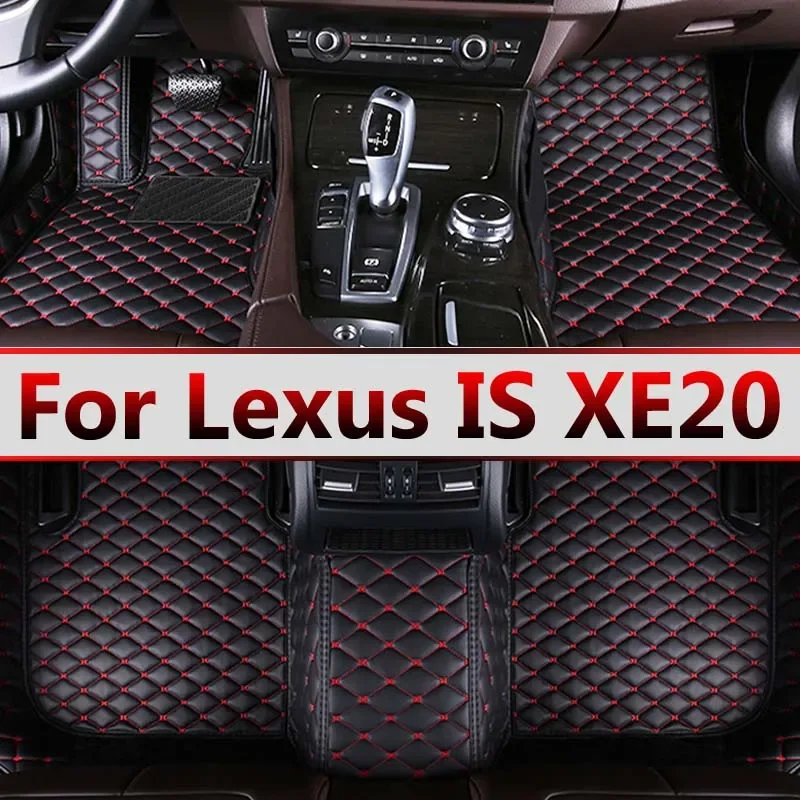 Car Floor Mats For Lexus IS XE20 2006~2013 IS250 300h 200d 220d Carpet Mat Rug Anti Dirt Protective Pad Full Set Car Accessories