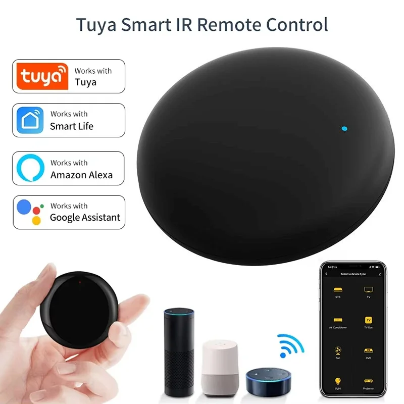 Tuya WiFi IR Remote Control Smart Universal For TV Air Conditioner Alexa Remote Control Smart Work With Home Yandex Google Alexa