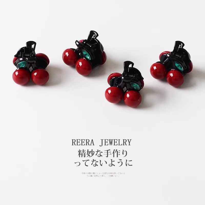 2pcs/set Cute Cherry Small Hair Claws For Women Girls Sweet Hair Ornament Hair Clips Hairpins Hairgrip Fashion Hair Accessories #3
