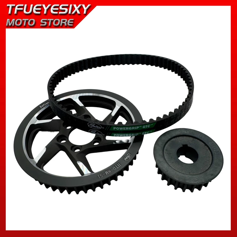TFUEYESIXY Original Surron Drive Belt & Front Wheel Pulley & Rear Pulley Gear Kit for SUR Ron Light Bee X S Segway X260 E-Bike