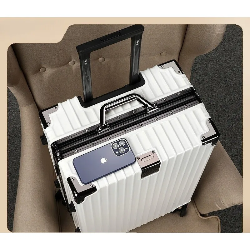 

Durable Aluminum Frame Luggage Hard Case Lightweight Travel Suitcase Security Lock Family and Student Use Carry on Luggage