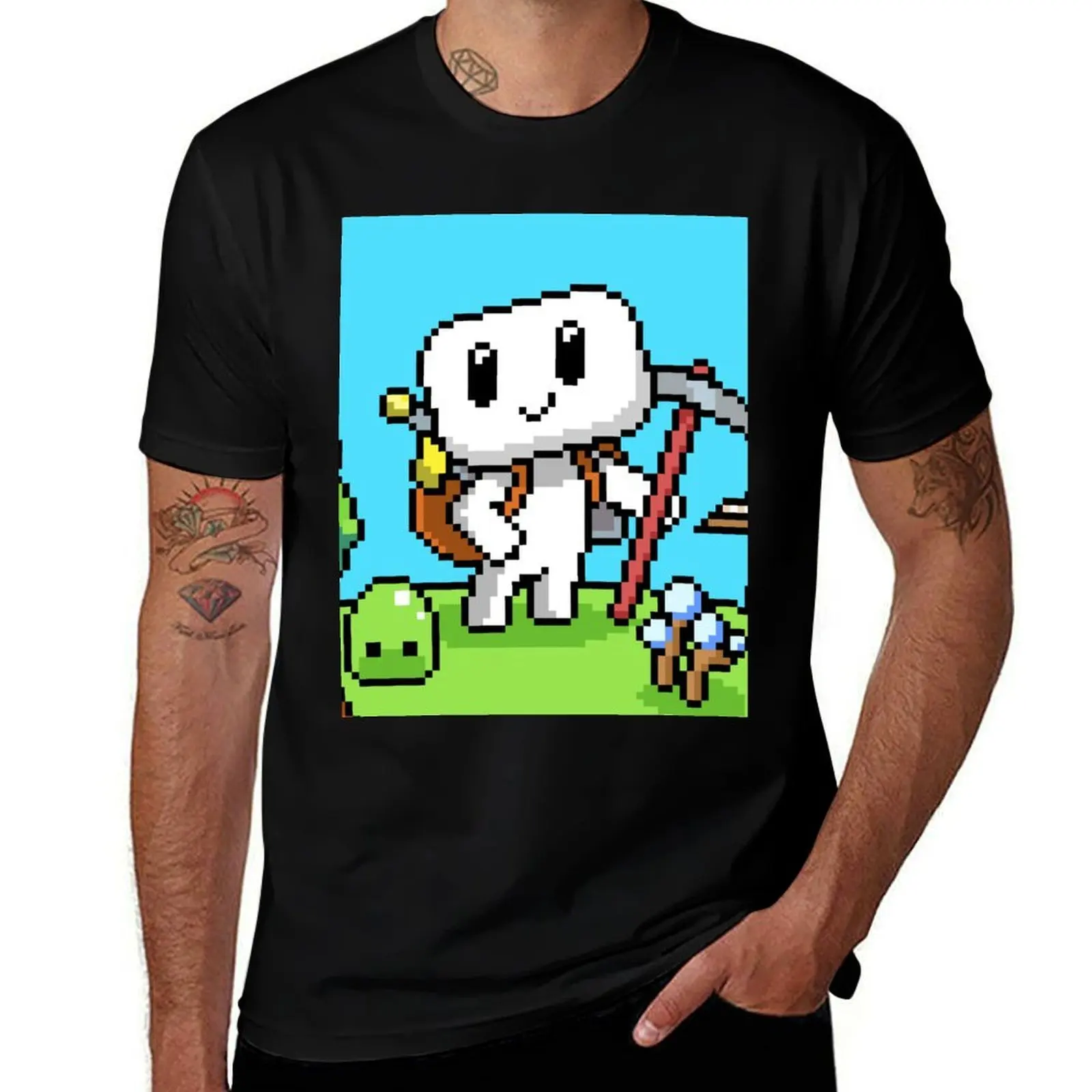 

Forager Pixel Art T-Shirt t shirts designer man t shirt cotton high quality T-Shirt