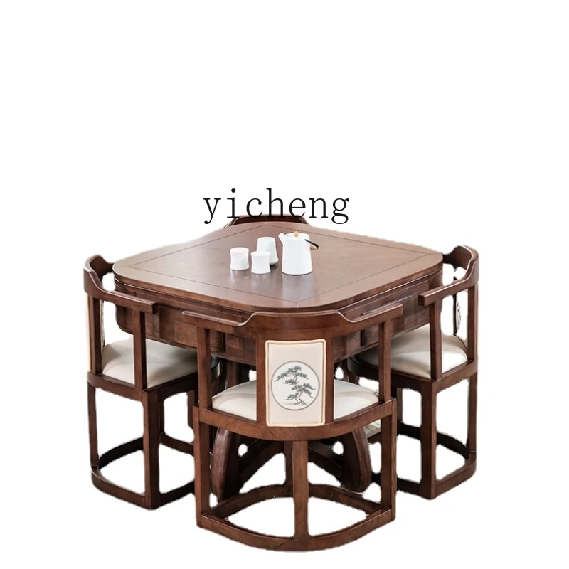 

Zk Small Apartment Mahjong Dining Table Dual-Use Automatic Integrated Home Bass New Chinese Tea Table