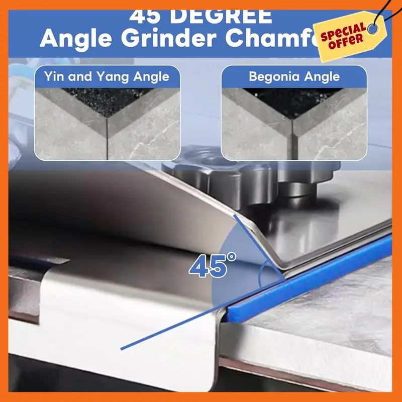 

-A20Z Подставка для угловой шлифовальной машины 45 градусов Инструмент для снятия фаски плитки для держателя угловой шлифовальной машины 100 типа