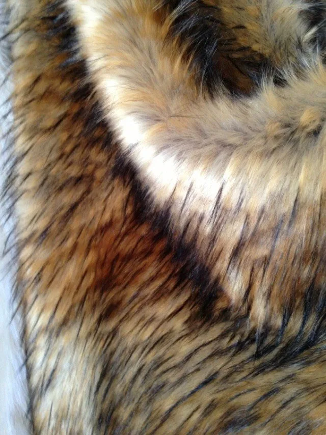 High-grade faux fur,imitation raccoon plush fabric,clothing shoes cap wool collar fabric,80cm*20cm/PCS