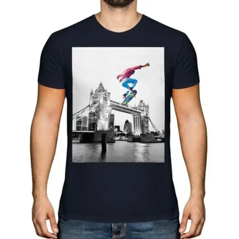 IN London Men's Skater T-Shirt Gift Skateboard