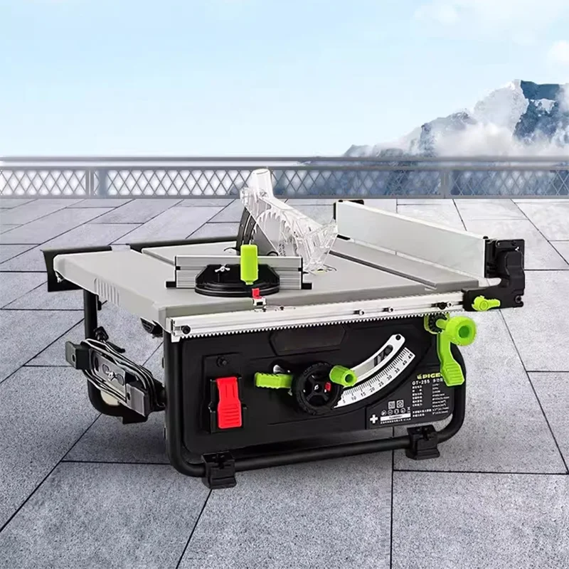 2700W Dust-Free Saw 10-inch 255 Bench Saw Adjust le Height & Bevel Cutting Multi-Slot Multi-Function New Compact Woodworking Sa