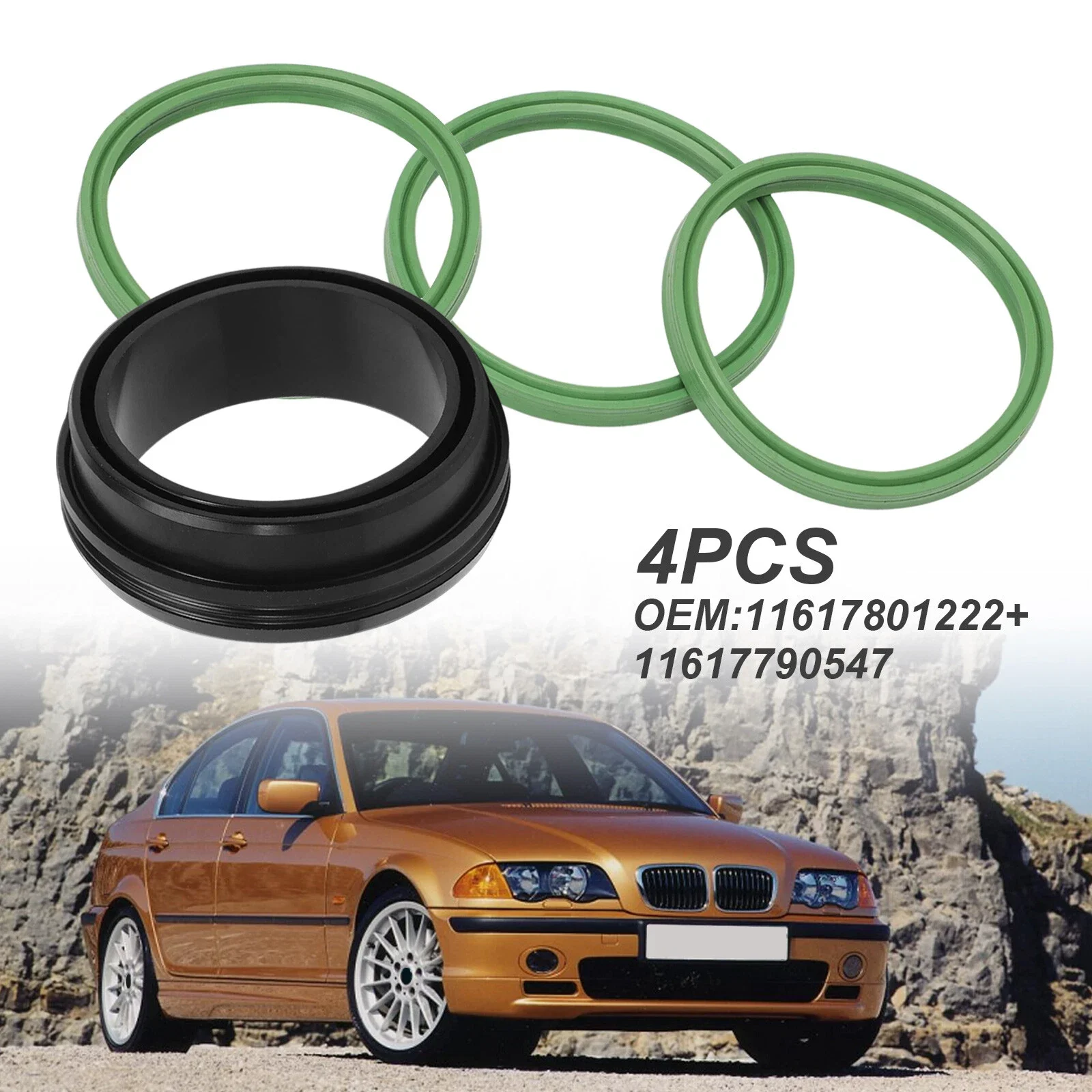 1PC CAR INTERCOOLER TURBO HOSE SEAL GASKET SET KIT FOR BMW M57N M57N2 M47N M57 2.5 3.0 D 11617801222 11617789049 Car Accessories