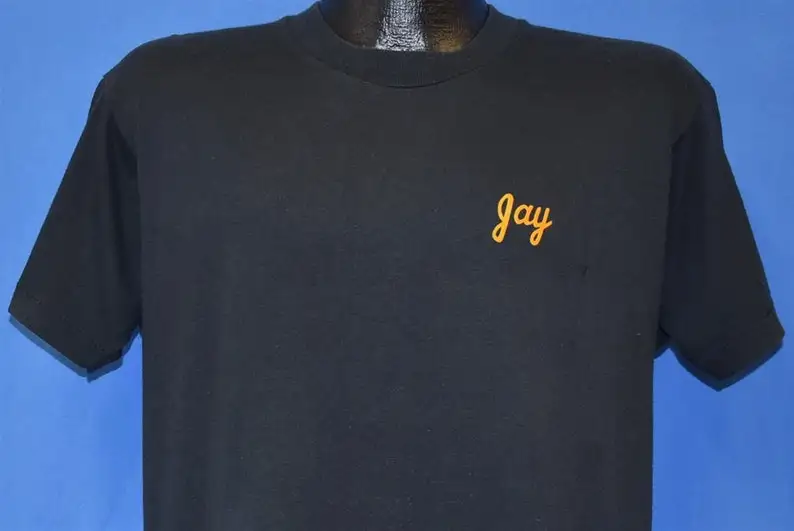 80s Jay Fuzzy Letters FFAST Screen Stars 2 Sided t-shirt Large