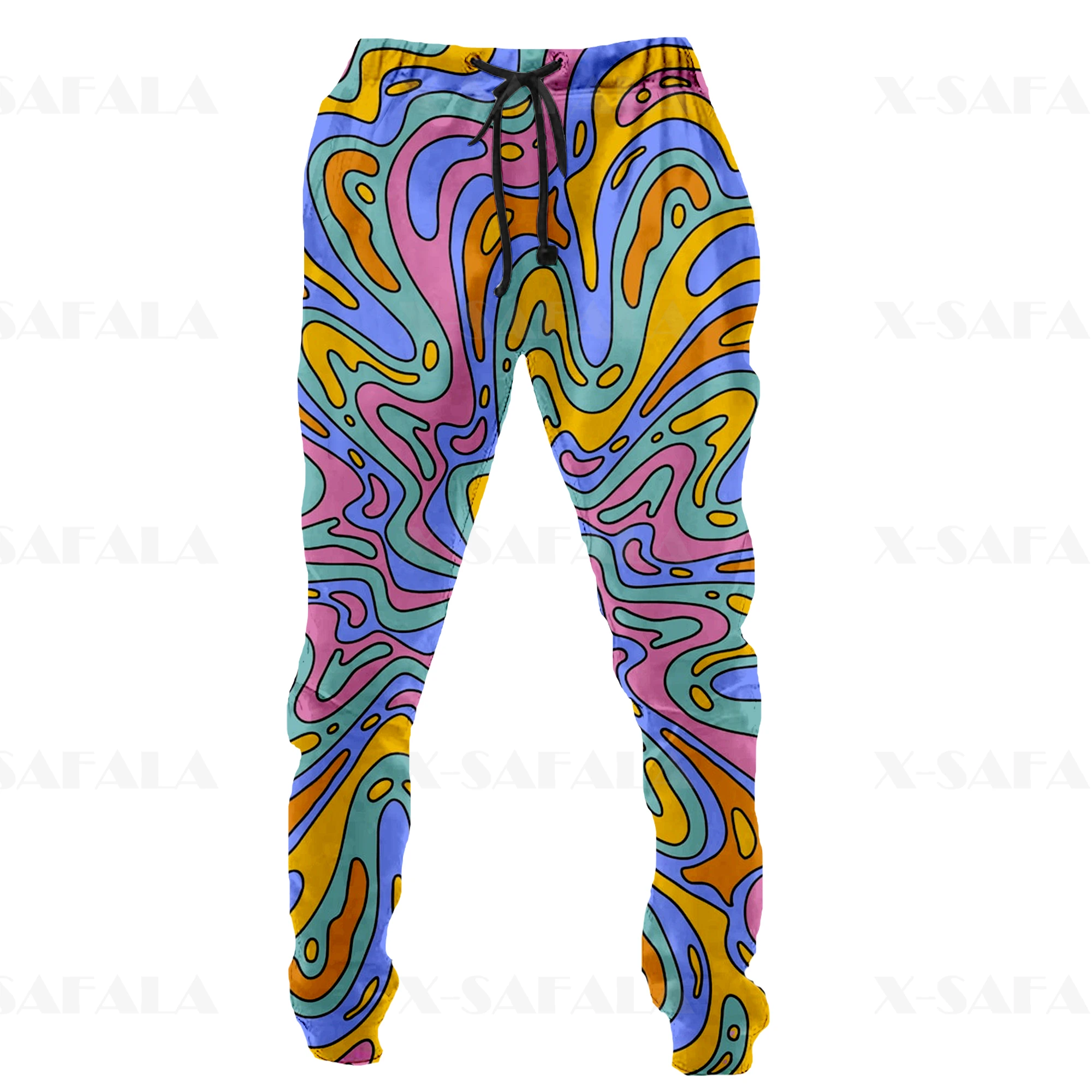 Hippie Psychedelic Colorful Trippy 3D Print Trousers Men Sweatpants Casual Long Joggers Streetwear Autumn Loose Sports Pants-6