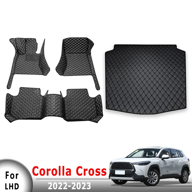 

Car Floor Mats Trunk Carpets For Toyota Corolla Cross 2022 2023 Products Auto Interior Accessories Foot Pads Pedal Waterproof