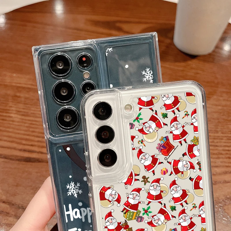 عيد ميلاد سعيد سيليكون قضية الهاتف لسامسونج غالاكسي A17 A55 A56 A16 A26 A36 A35 A15 S25 حافة S23 S24 الترا S22 S24 FE غطاء #5