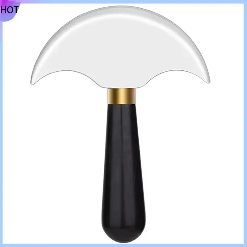 

B45C Профессиональный кожаный ремесло DIY Ручная работа Деревянная ручка Режущий резак Инструмент Кожаное полукруглое лезвие B