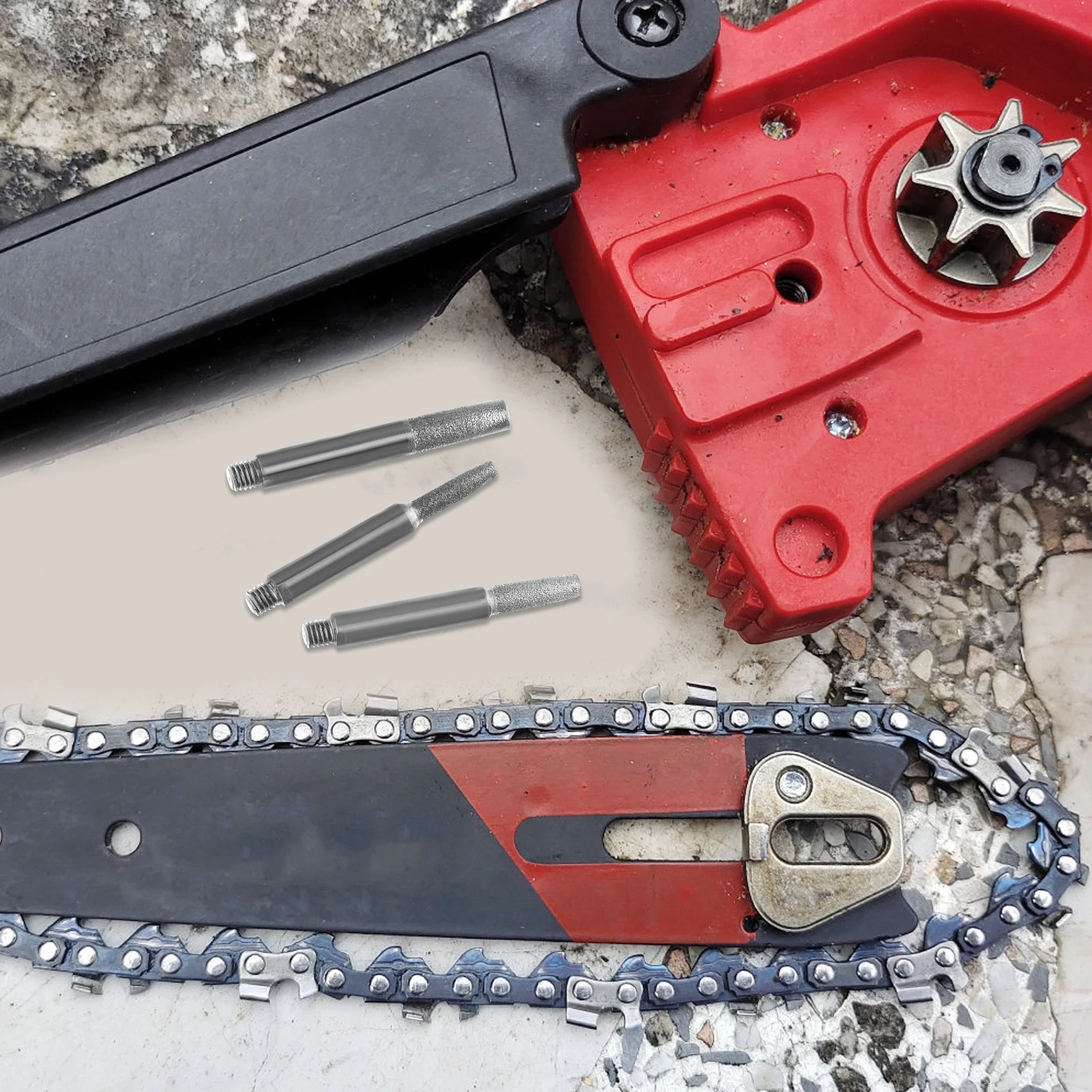 

12pcs Chainsaw Sharpener Bits 4.0mm 4.8mm 5.5mm Grinding Stones Manual Chain Sharpening Files Tools for Drill