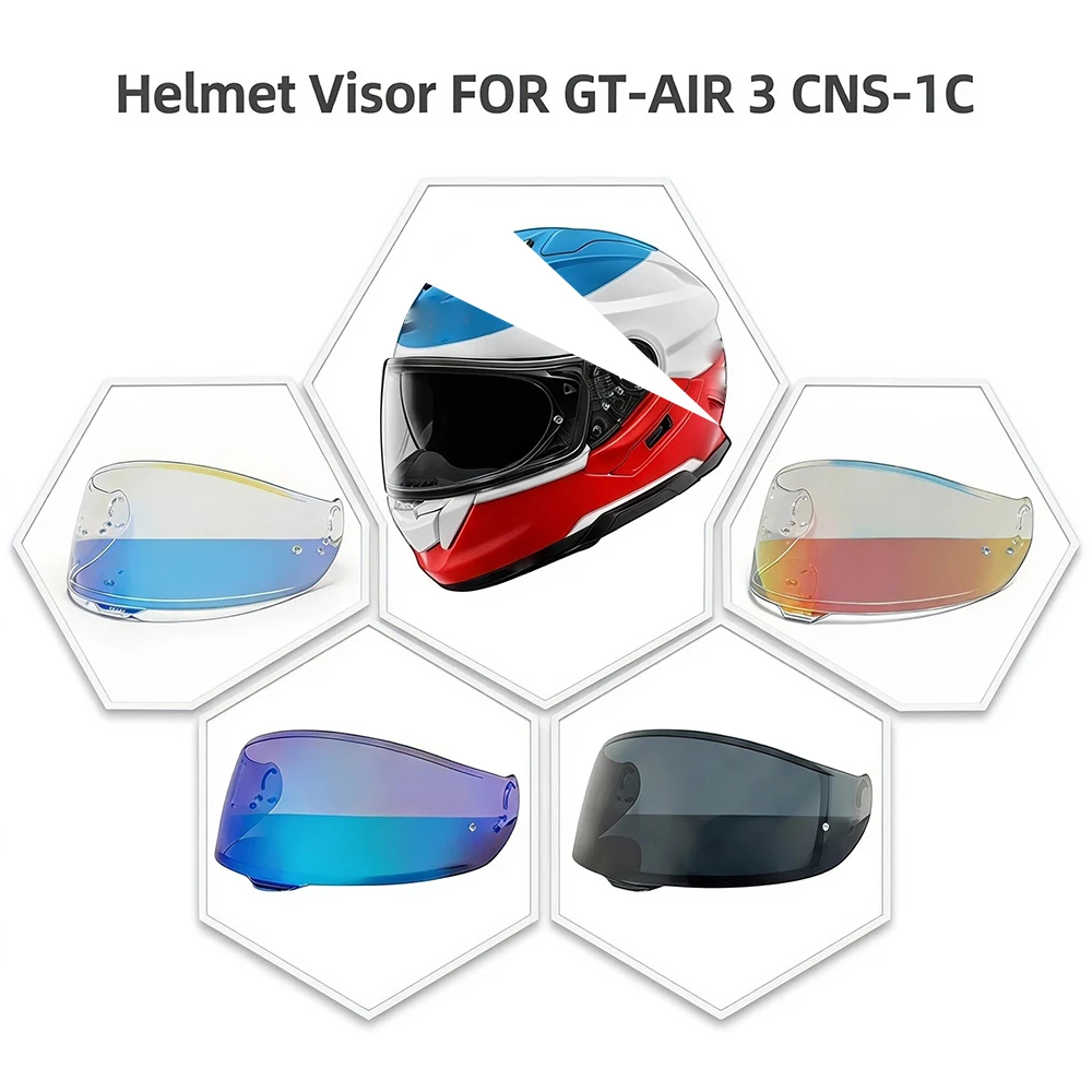 Visor For Shoei GT-Air3 CNS-1C GT Air 3 Helmet Replacement Anti-UV Lens